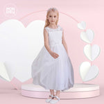 Vestido Erika color blanco para niñas Mon Dieu!