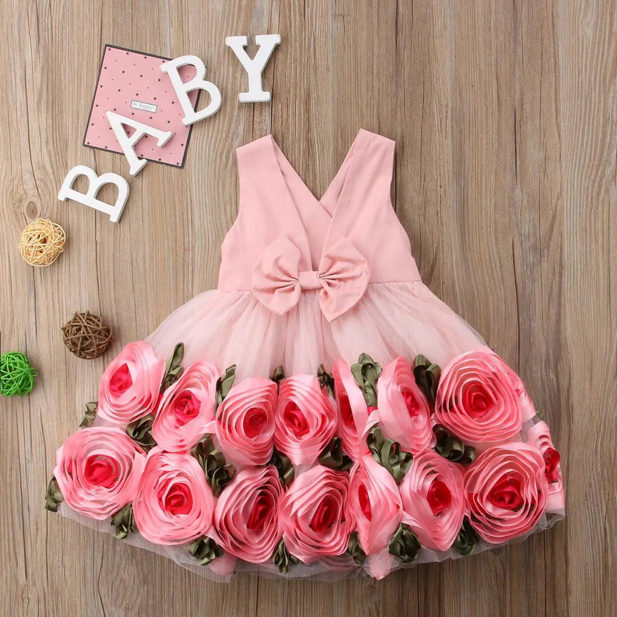 Vestido Esther color rosa para niñas Mon Dieu!