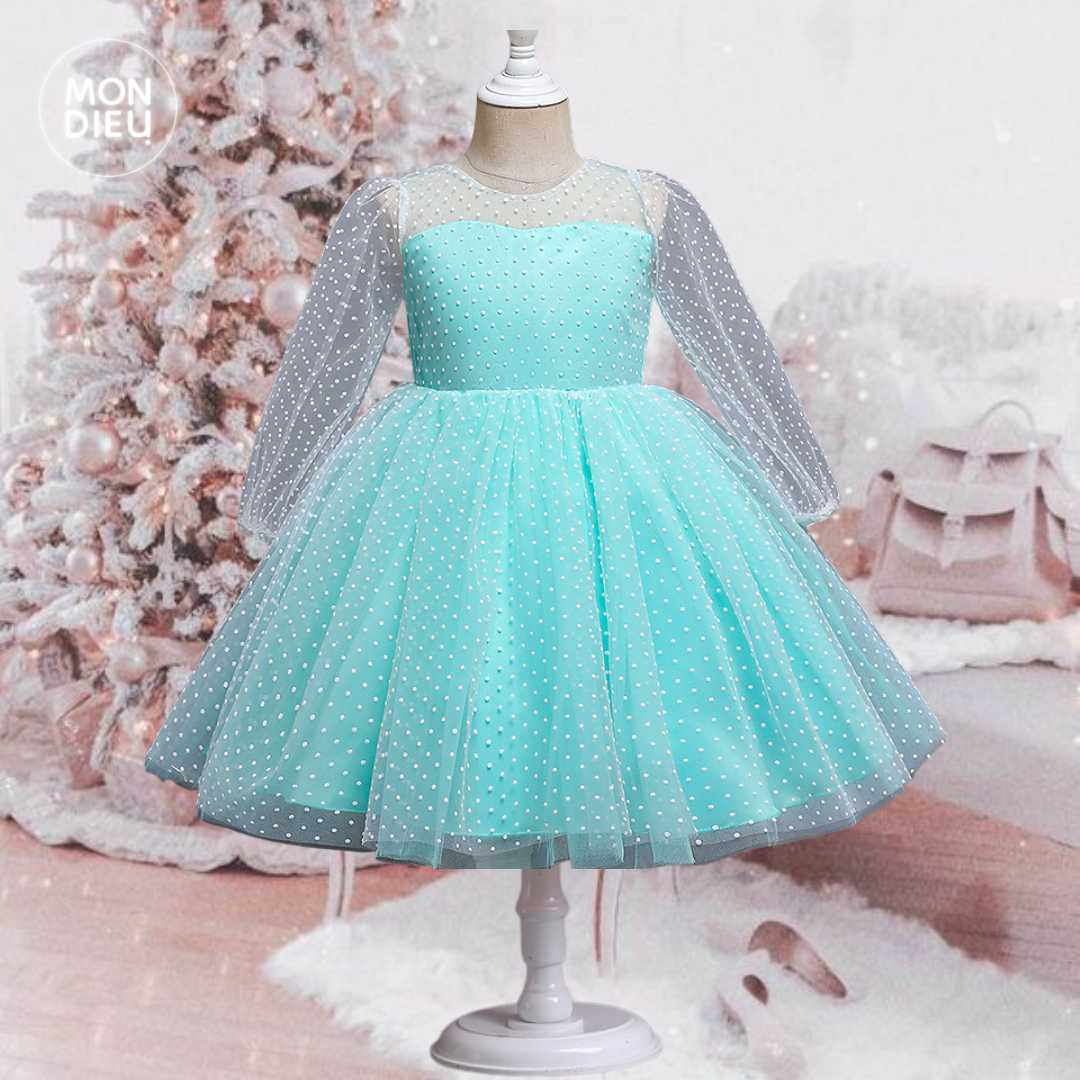 Vestido Fernanda color Verde para Niñas Mon Dieu!