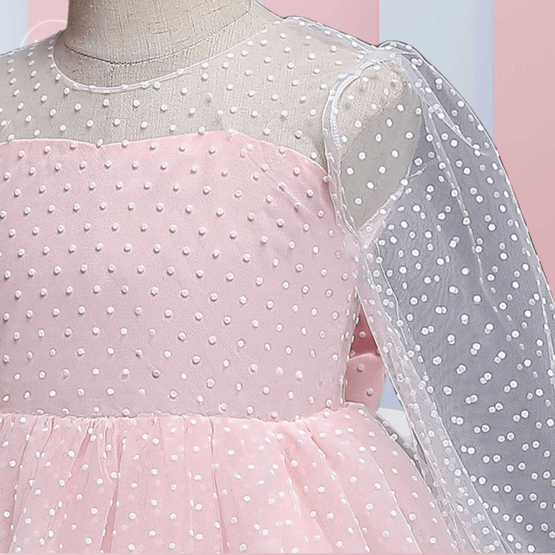 Vestido Fernanda color rosa para niñas Mon Dieu!