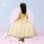 Vestido Hanna color beige para niñas Mon Dieu!