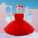 Vestido Hanna color rojo para niñas Mon Dieu!