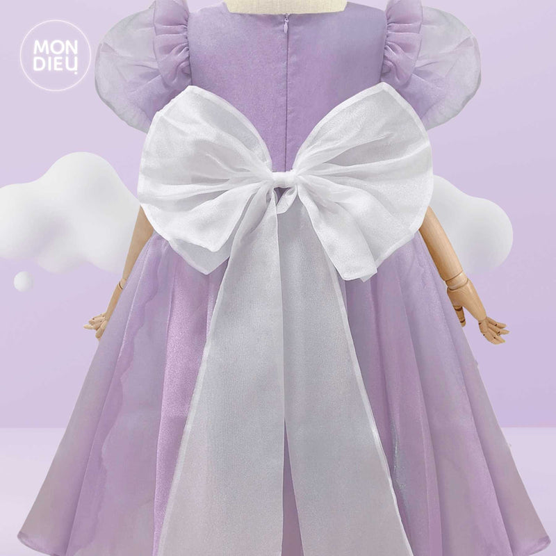 Vestido Ingrid color lila para niñas Mon Dieu!