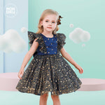 Vestido Juliett color azul para niñas Mon Dieu!