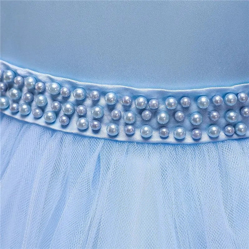 Vestido Keyli color azul para niña Mon Dieu!