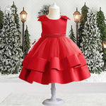 Vestido Keyli color rojo para niñas Mon Dieu!