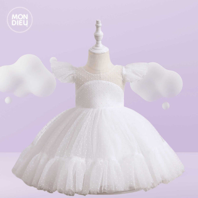 Vestido Lucy color blanco para niñas Mon Dieu!