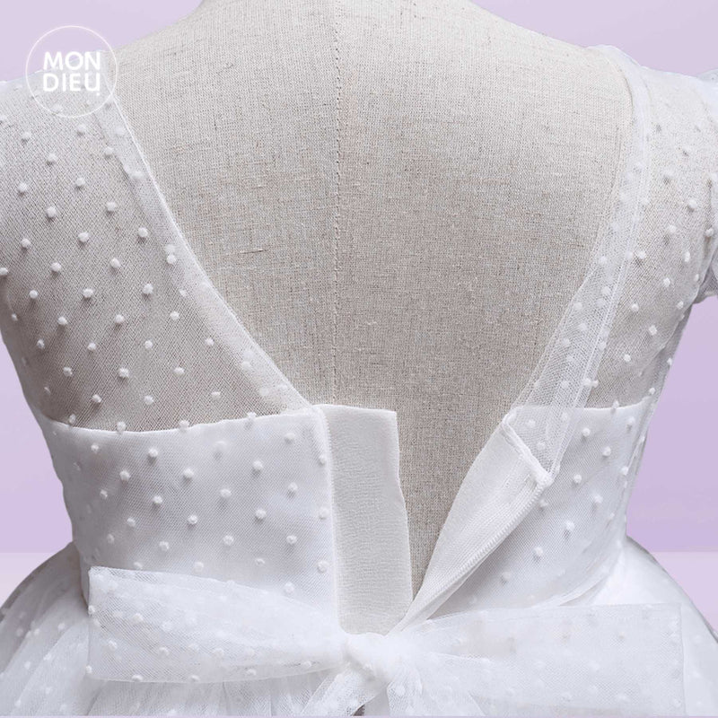 Vestido Lucy color blanco para niñas Mon Dieu!
