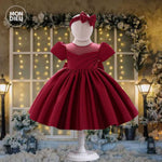 Vestido Madison color rojo para niñas Mon Dieu!