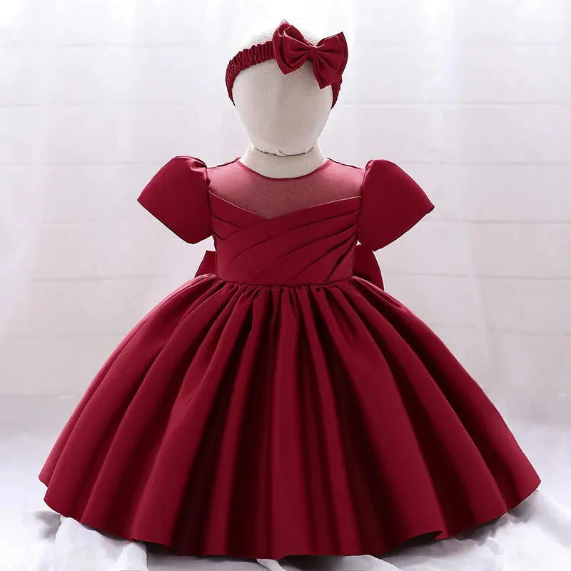Vestido Madison color rojo para niñas Mon Dieu!