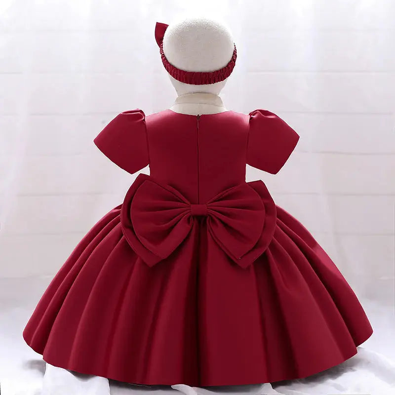 Vestido Madison color rojo para niñas Mon Dieu!