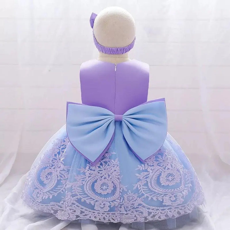Vestido Marie color azul para niñas Mon Dieu!
