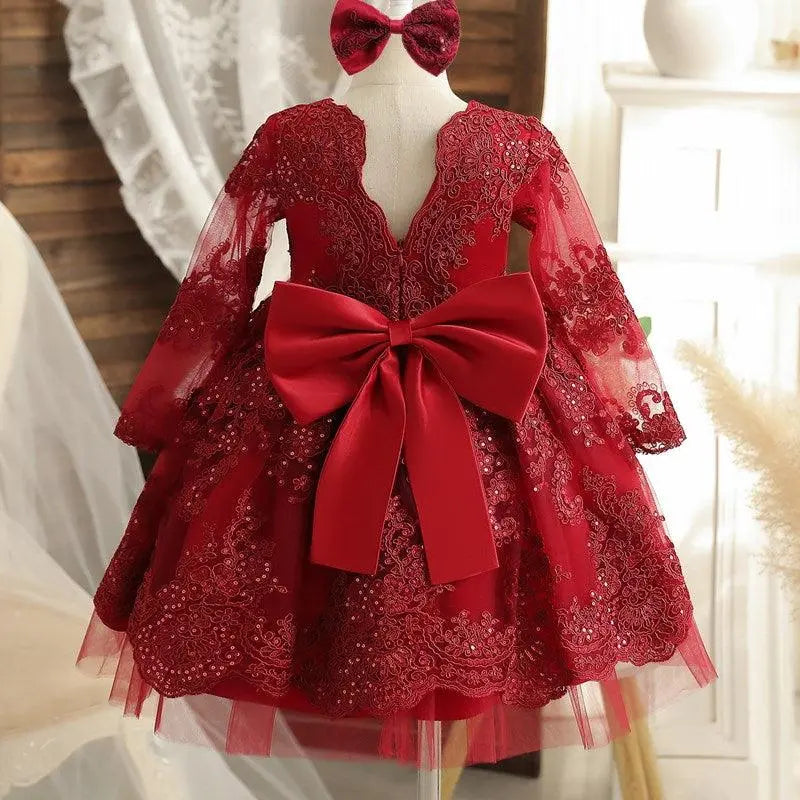 Vestido Maybelline color tinto para niñas Mon Dieu!