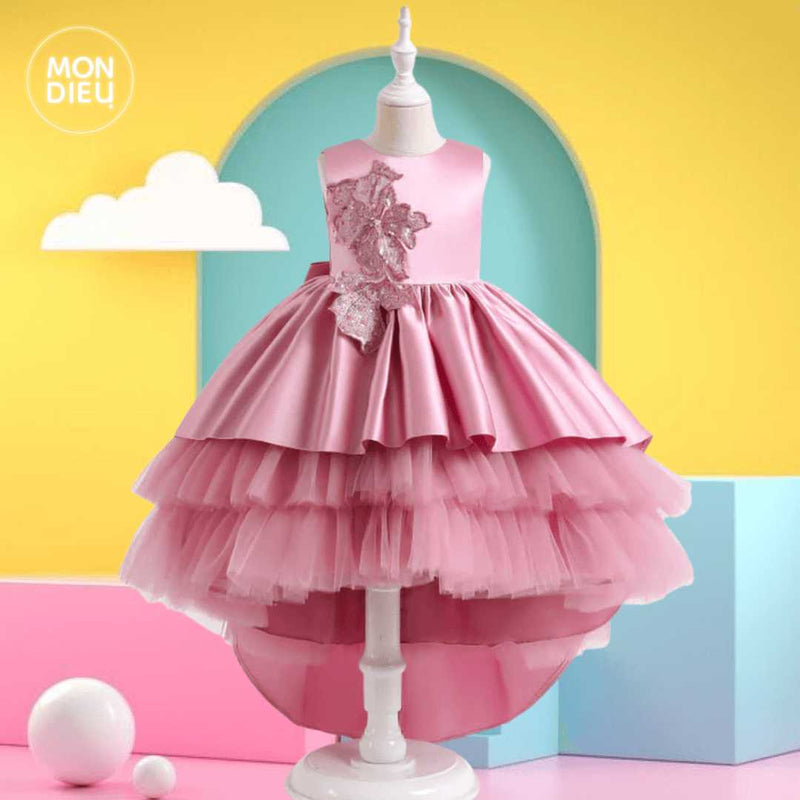 Vestido Noemi color rosa para niñas Mon Dieu!