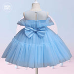 Vestido Odette color azul para niñas Mon Dieu!
