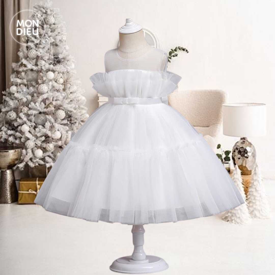 Vestido Odette color blanco para niñas Mon Dieu!