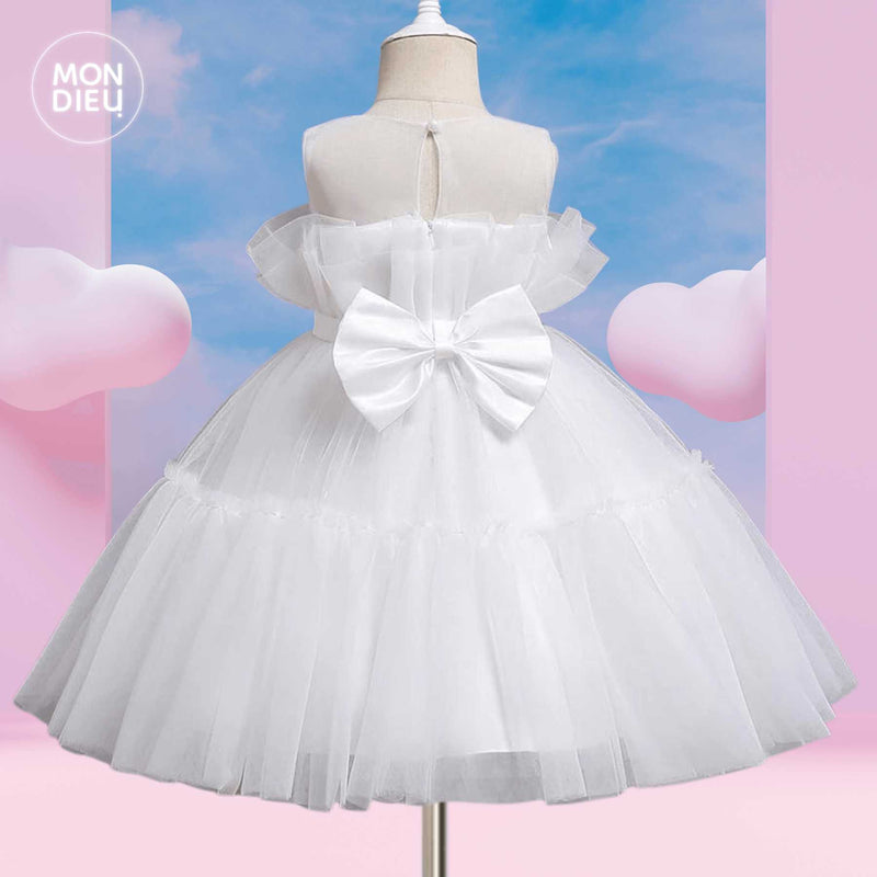 Vestido Odette color blanco para niñas Mon Dieu!