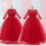 Vestido Sandy para niñas color rojo Mon Dieu!