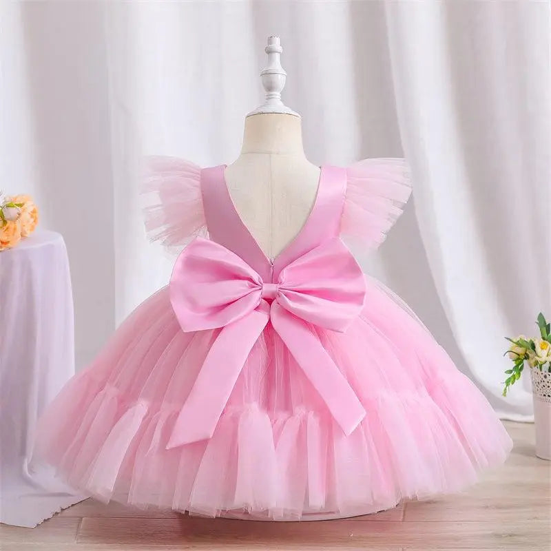 Vestido Selene color rosa para niñas Mondieu