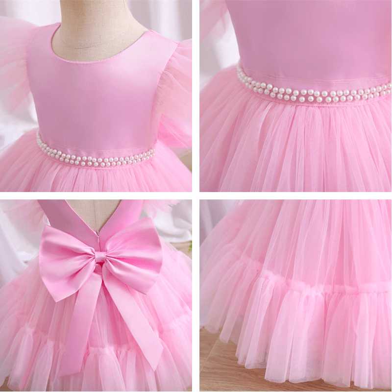 Vestido Selene color rosa para niñas Mondieu