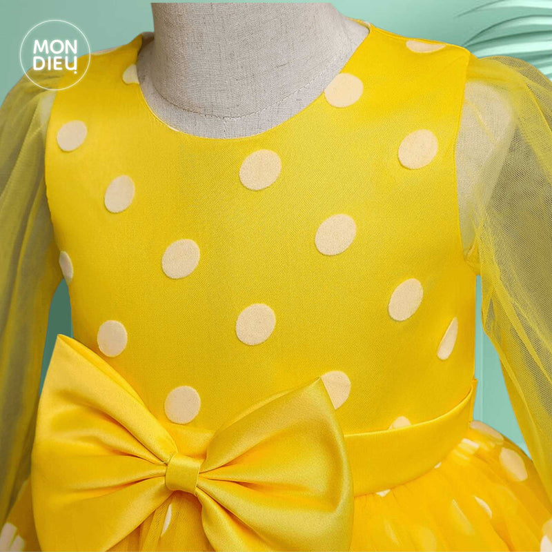 Vestidos color amarillo top para niñas