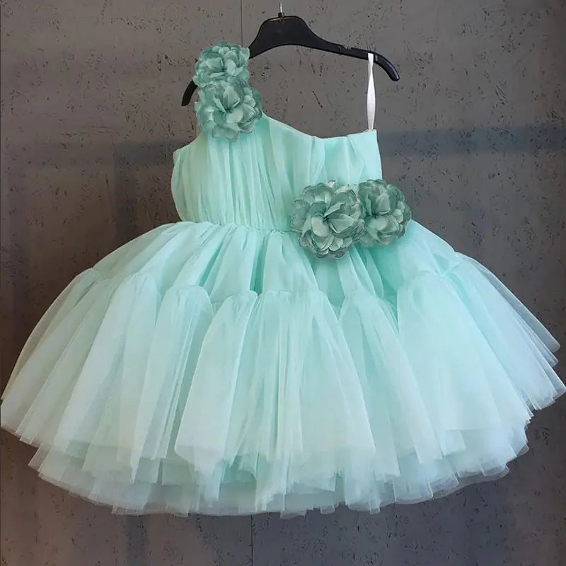 Vestido Tamy color verde para niña Mon Dieu!
