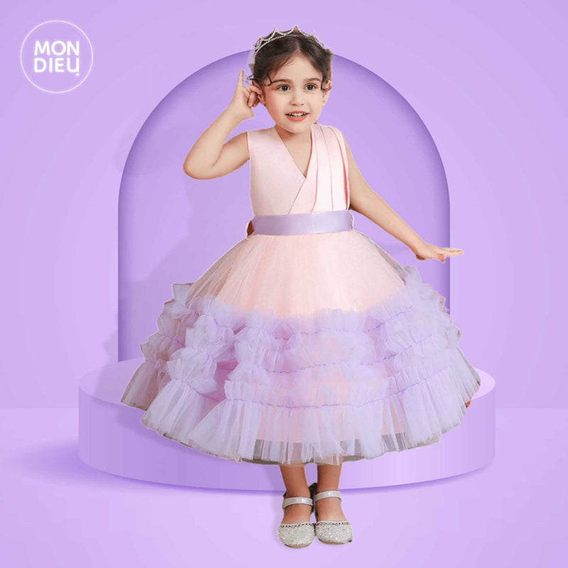 Vestido Nataly color lila para niña – Mondieu Vestidos