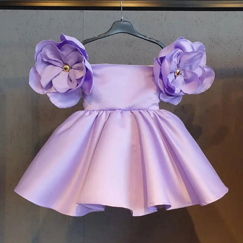 Vestido Yamile color lila para niña Mon Dieu!