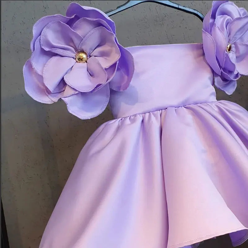 Vestido Yamile color lila para niña Mon Dieu!