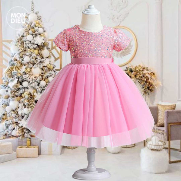 Vestido Yessica para niñas color Rosa Mon Dieu!