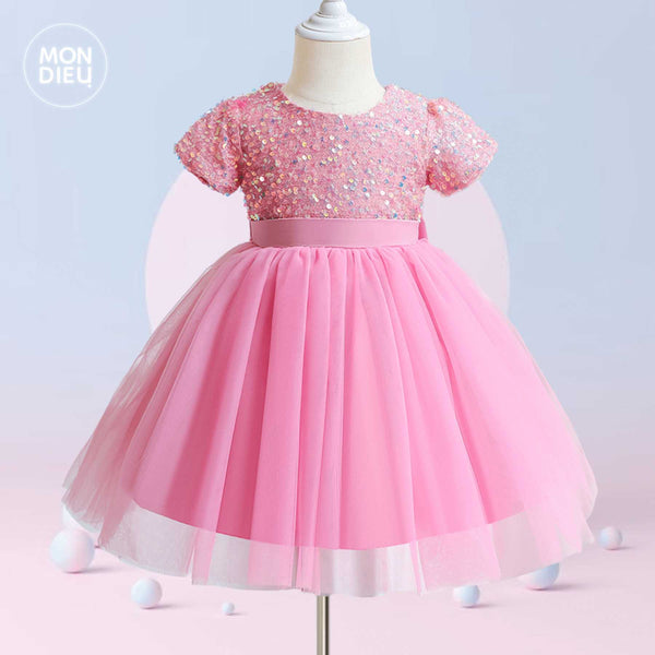 Vestido Yessica para niñas color Rosa Mon Dieu!