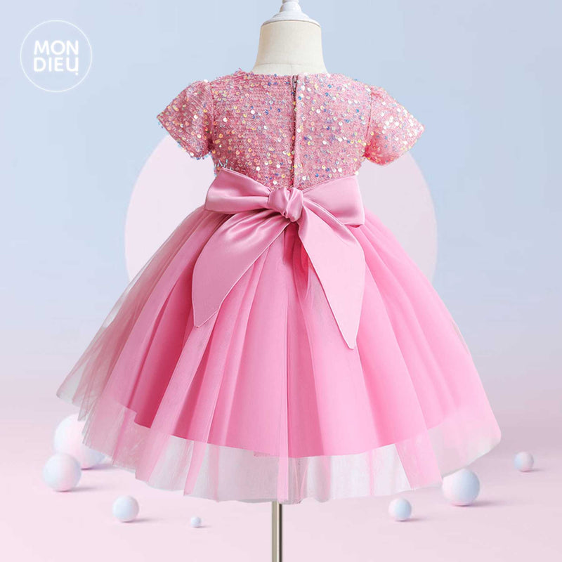 Vestido Yessica para niñas color Rosa Mon Dieu!