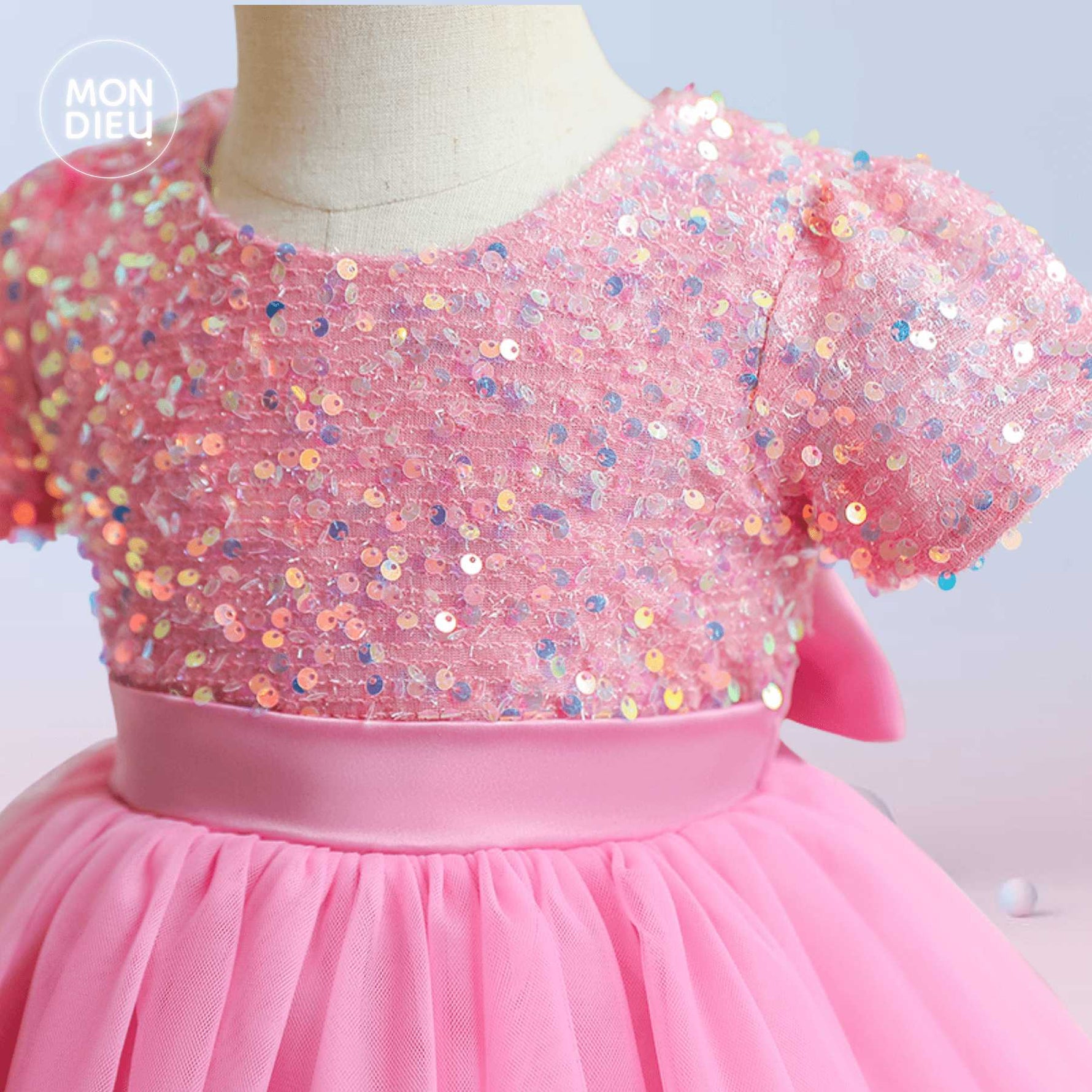Vestido Yessica para niñas color Rosa Mon Dieu!