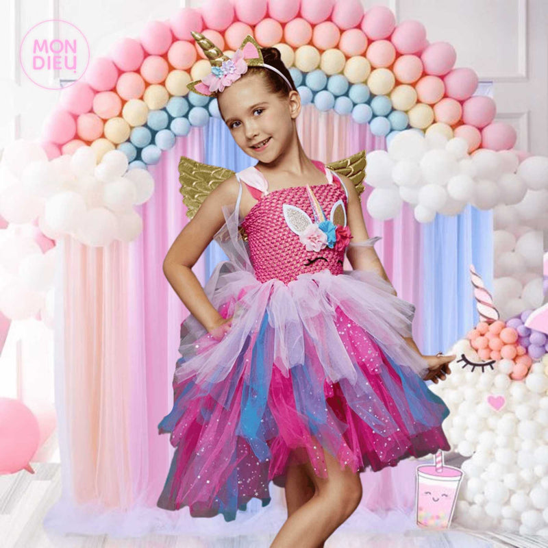 Vestido de unicornio para niñas Mondieu!