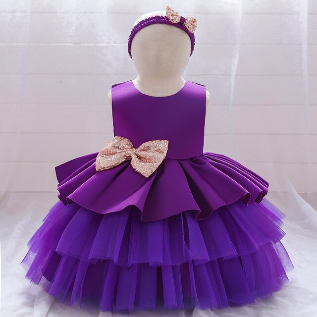 Vestido Mireya color morado para niñas