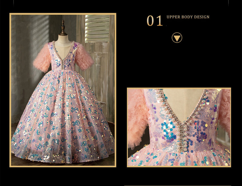 Vestido Malena color rosa para niñas