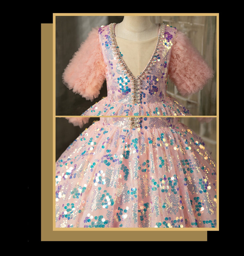 Vestido Malena color rosa para niñas